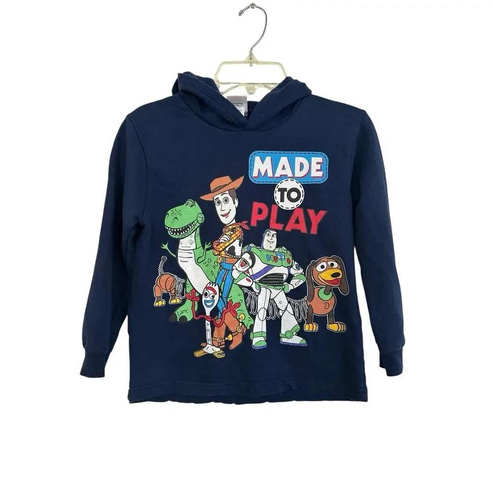 Disney Toy Story 4 Toddler Boy Size 6 Hoodie Fleece Inside Blue Hoodie Top